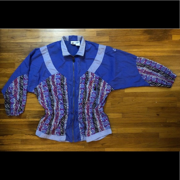 Nike Vintage Purple Windbreaker Jacket 10-12 - Picture 2 of 11
